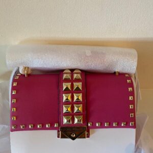 MICHAEL MICHAEL KORS CECE FLAP FRENCH PINK STUDDED SHOULDER BAG (BB19)