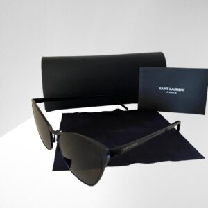 SAINT LAUREN BLACK SUNGLASSES 55mm CASE & CLOTH (C2)