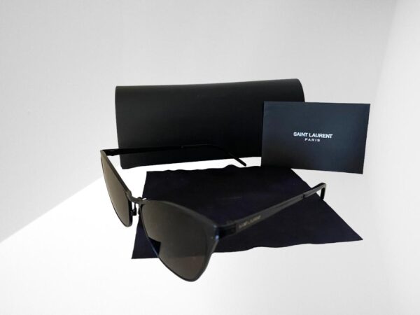 SAINT LAUREN BLACK SUNGLASSES 55mm CASE & CLOTH (C2)