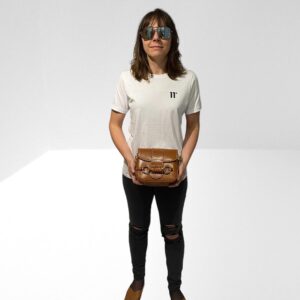 SEE BY CHLOE BROWN SADDLE LEATHER SHOULDER BAG (C9)
