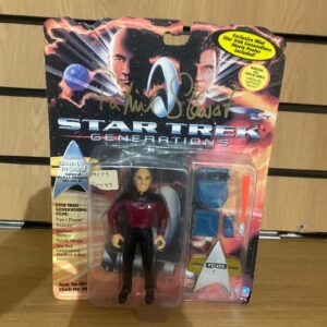 STAR TREK PICARD FIGURE ON CARD SIGNED (C50)