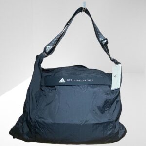ADIDAS BY STELLA McCARTNEY BLACK LOGO PRINT GYM TOTE BAG (C9) (C56)