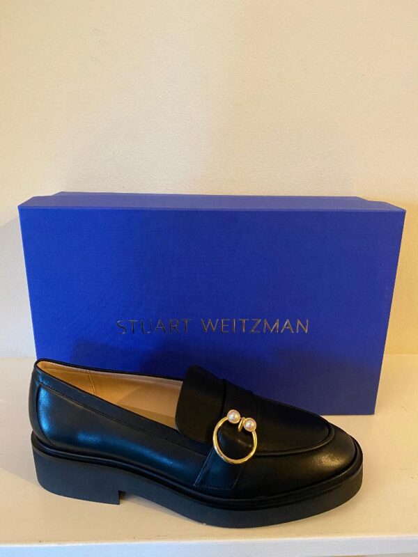 STUART WEITZMAN WOMEN EMBELLISHED LEATHER LOAFERS (B34) - Image 5