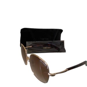 TOM FORD WOMEN GOLD / BROWN SUNGLASSES 57mm CASE & CLOTH (C2)