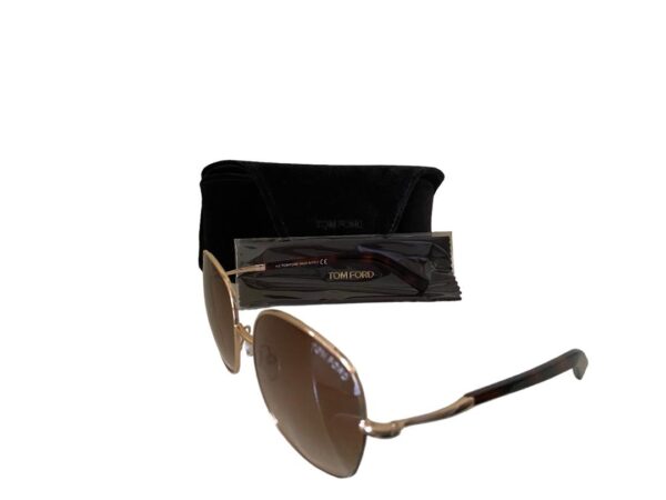 TOM FORD WOMEN GOLD / BROWN SUNGLASSES 57mm CASE & CLOTH (C2)