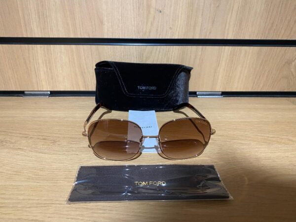 TOM FORD WOMEN GOLD / BROWN SUNGLASSES 57mm CASE & CLOTH (C2) - Image 3