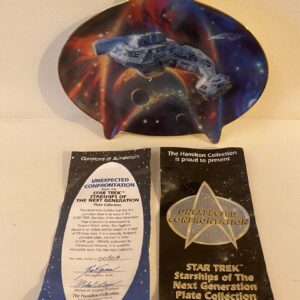 STAR TREK UNEXPECTED CONFRONTATIONS HAMILTON PLATE WITH CERTIFICATE (C40)