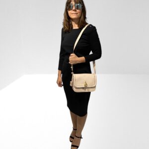 ALEXANDER MCQUEEN BLUSH PEBBLED LEATHER SHOULDER BAG (SLIGHT NATURAL VEIN LINES FINAL SALE PRICE) (BB22)