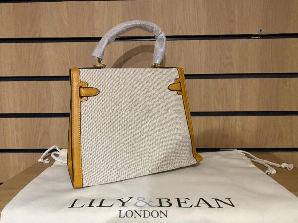 LILY & BEAN EGERTON CROSSBODY BAG MUSTARD YELLOW LEATHER HAND PAINTED "J'adore" (BB20) (BB21)) - Image 2