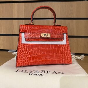 LILY & BEAN HETTIE CROC STYLE MINI BAG IN RED (C33)