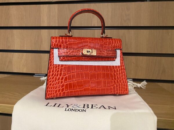 LILY & BEAN HETTIE CROC STYLE MINI BAG IN RED (C33)