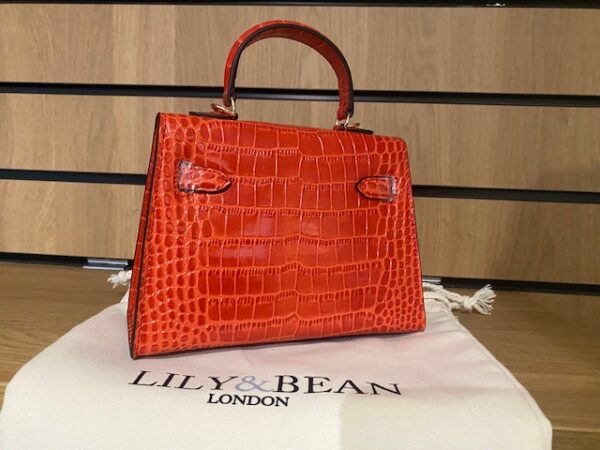 LILY & BEAN HETTIE CROC STYLE MINI BAG IN RED (C33) - Image 2