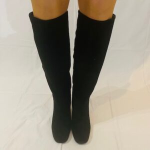 IRIS & INK WOMEN BLACK SUEDE KNEE BOOTS