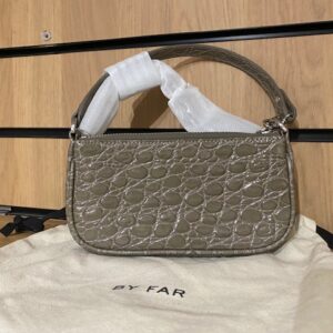 BY FAR MUSHROOM MINI RACHEL CROC EFFECT LEATHER SHOULDER BAG (BB19)
