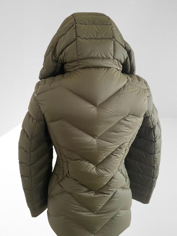 KAREN MILLEN DOWN FILLED KHAKI GREEN PUFFER PACKABLE JACKET (H6) (BB11) - Image 8