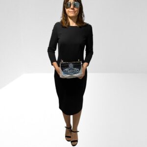 VIVIENNE WESTWOOD BLACK LEATHER LINDA CROSSBODY (BB22)