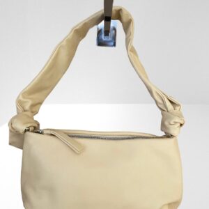 3.1 PHILLIP LIM CREAM CROISSANT KNOTTED LEATHER SHOULDER BAG (C55)