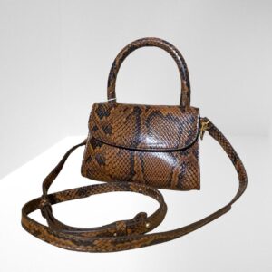 BY FAR ANIMAL PRINT MINI SNAKE EFFECT LEATHER SHOULDER BAG (BB58) (BB59)