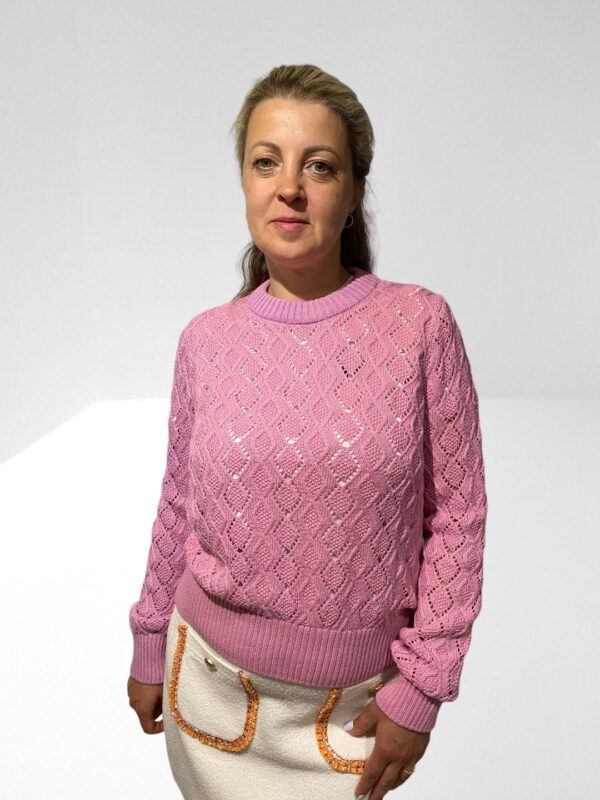 FRENCH MAUVE PURPLE LILLY MOZART COTTON CREW NECK JUMPER  (HS) (C10) (C12) - Image 4