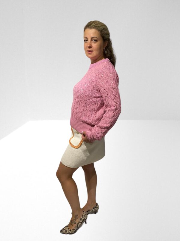 FRENCH MAUVE PURPLE LILLY MOZART COTTON CREW NECK JUMPER  (HS) (C10) (C12) - Image 5