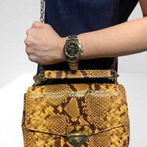 FLASH SALE, THIS IS NUMBER FOURTEEN OF TWENTY FIVE PRODUCTS THAT IS REDUCED IN PRICE, MICHAEL MICHAEL KORS PEACH QUILTED SNAKE EFFECT LEATHER SHOULDER BAG (C5) (BB30)