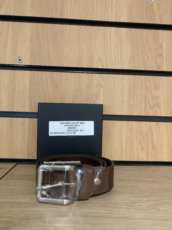 LUXURIES MENS BROWN LEATHER BELT (BB30) (BB52)