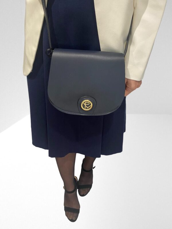 LUXURIES CONISTON NAVY LEATHER CROSS BODY BAG (C12) (C35) - Image 4