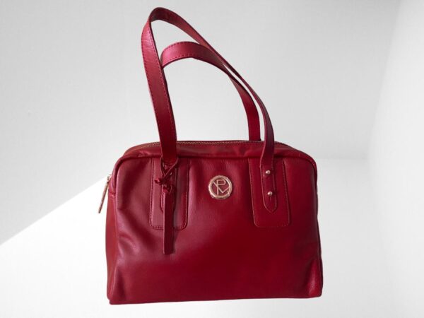 LUXURIES MADOX CHERRY LEATHER HANDBAG (C11) (C33)