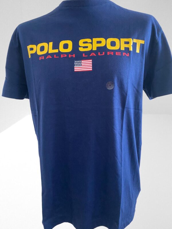 FLASH SALE, THIS IS NUMBER TEN OF TWELVE PRODUCTS THAT IS FURTHER REDUCED IN PRICE, POLO RALPH LAUREN MEN NAVY LOGO COTTON T SHIRT (HM) (BB36)