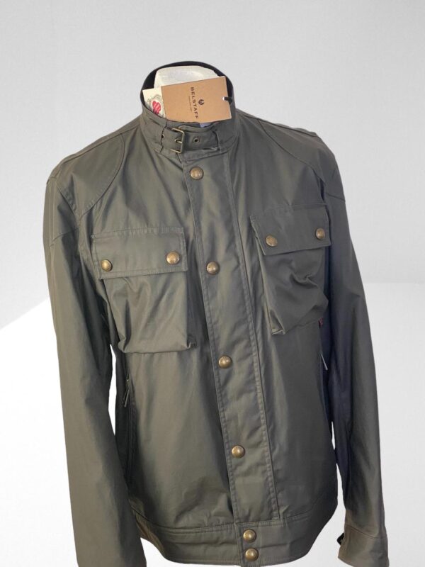 FLASH SALE, THIS IS NUMBER SEVEN OF TWELVE PRODUCTS THAT IS FURTHER REDUCED IN PRICE, BELSTAFF MENS OLIVE RACEMASTER WAXED JACKET (HXXL 46 Inch Chest)