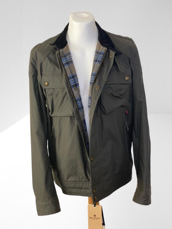 FLASH SALE, THIS IS NUMBER SEVEN OF TWELVE PRODUCTS THAT IS FURTHER REDUCED IN PRICE, BELSTAFF MENS OLIVE RACEMASTER WAXED JACKET (HXXL 46 Inch Chest) - Image 3