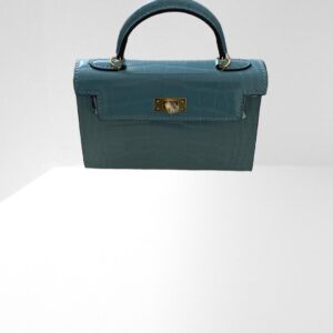LILY & BEAN HETTIE CROC STYLE MINI BAG IN HAZE BLUE (BB65)