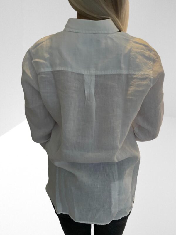 HAWES & CURTIS WOMENS WHITE RELAXED FIT LINEN SHIRT (C54) - Image 5