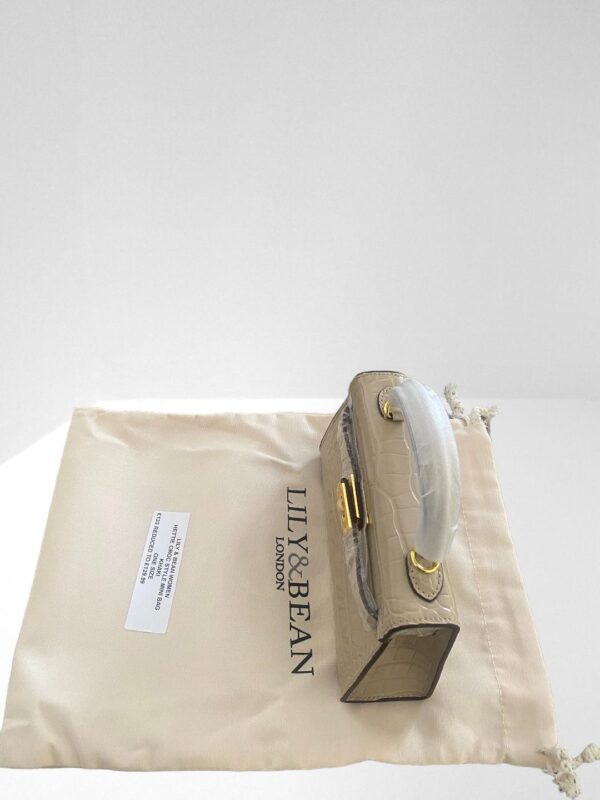 FLASH SALE, THIS IS NUMBER FIFTEEN OF TWENTY FIVE PRODUCTS THAT IS FURTHER REDUCED IN PRICE, LILY & BEAN HETTIE CROC STYLE MINI BAG IN KHAKI (BB62) (BB64) - Image 2