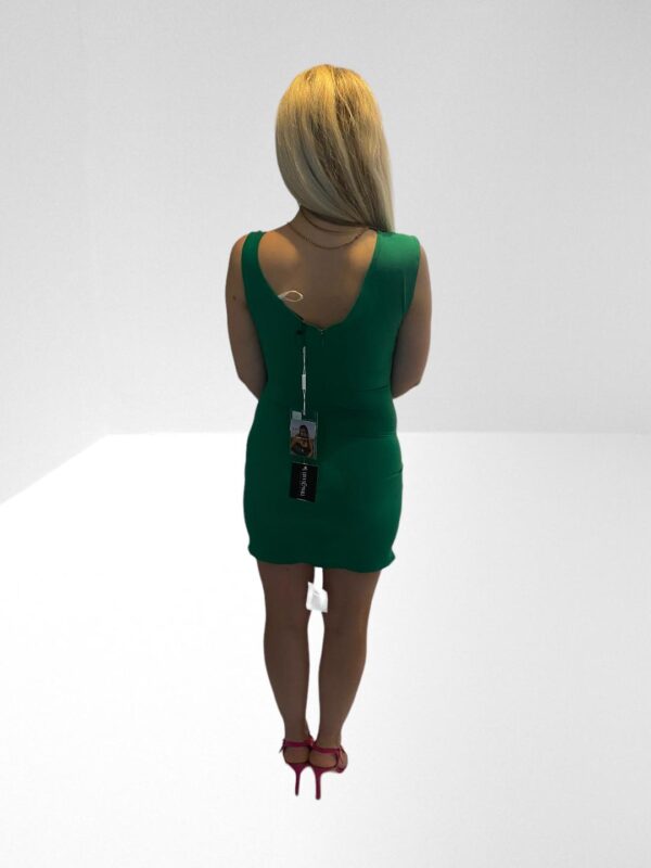 FLASH SALE, THIS IS NUMBER SEVENTEEN OF TWENTY FIVE PRODUCTS THAT IS FURTHER REDUCED IN PRICE ,SELF PORTRAIT BRIGHT GREEN ONE SHOULDER RUCHED MINI DRESS (H8) (BB67) - Image 5