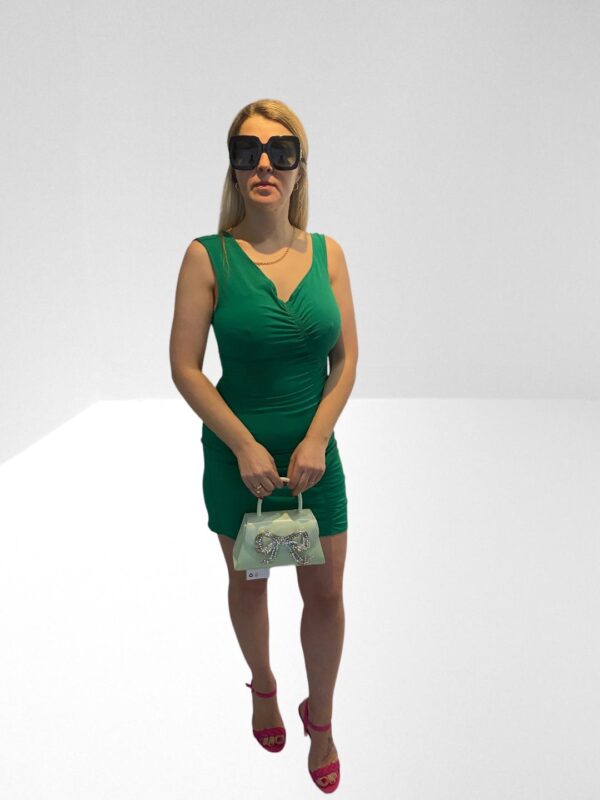 SELF PORTRAIT THE BOW MINI IN PISTACHIO WITH DIAMANTE (BB62) - Image 17