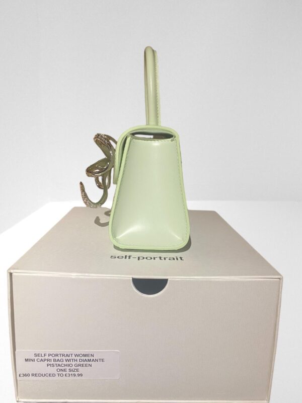 SELF PORTRAIT THE BOW MINI IN PISTACHIO WITH DIAMANTE (BB62) - Image 13
