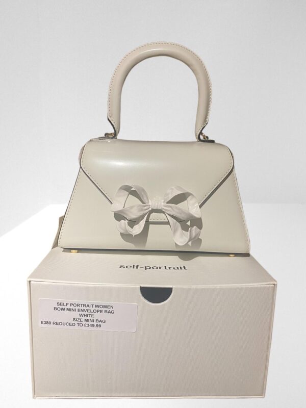 SELF PORTRAIT WHITE BOW MINI ENVELOPE LEATHER BAG - Image 11