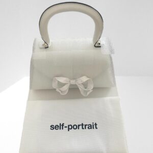 SELF PORTRAIT WHITE BOW MINI ENVELOPE LEATHER BAG