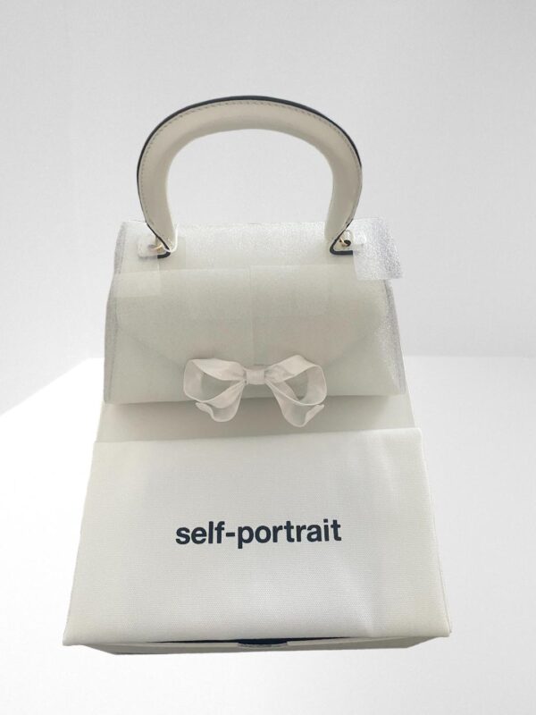 SELF PORTRAIT WHITE BOW MINI ENVELOPE LEATHER BAG