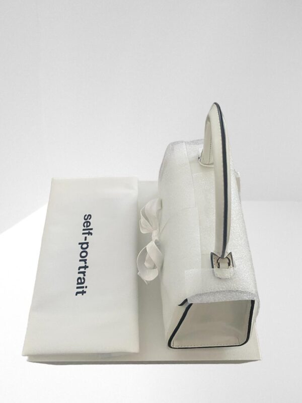 SELF PORTRAIT WHITE BOW MINI ENVELOPE LEATHER BAG - Image 2