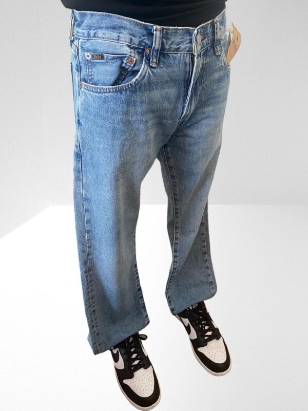 FLASH SALE, THIS IS NUMBER THREE OF TWELVE PRODUCTS THAT IS FURTHER REDUCED IN PRICE, POLO RALPH LAUREN MEN LIGHT WASH SULLIVAN STRETCH SLIM JEANS (H32W 32L) (BB66) - Image 3